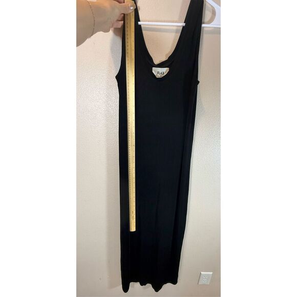 Flax by Jeanne Engelhart Scoop Neck Sleeveless Maxi Black Dress Women's Small - Picture 5 of 8